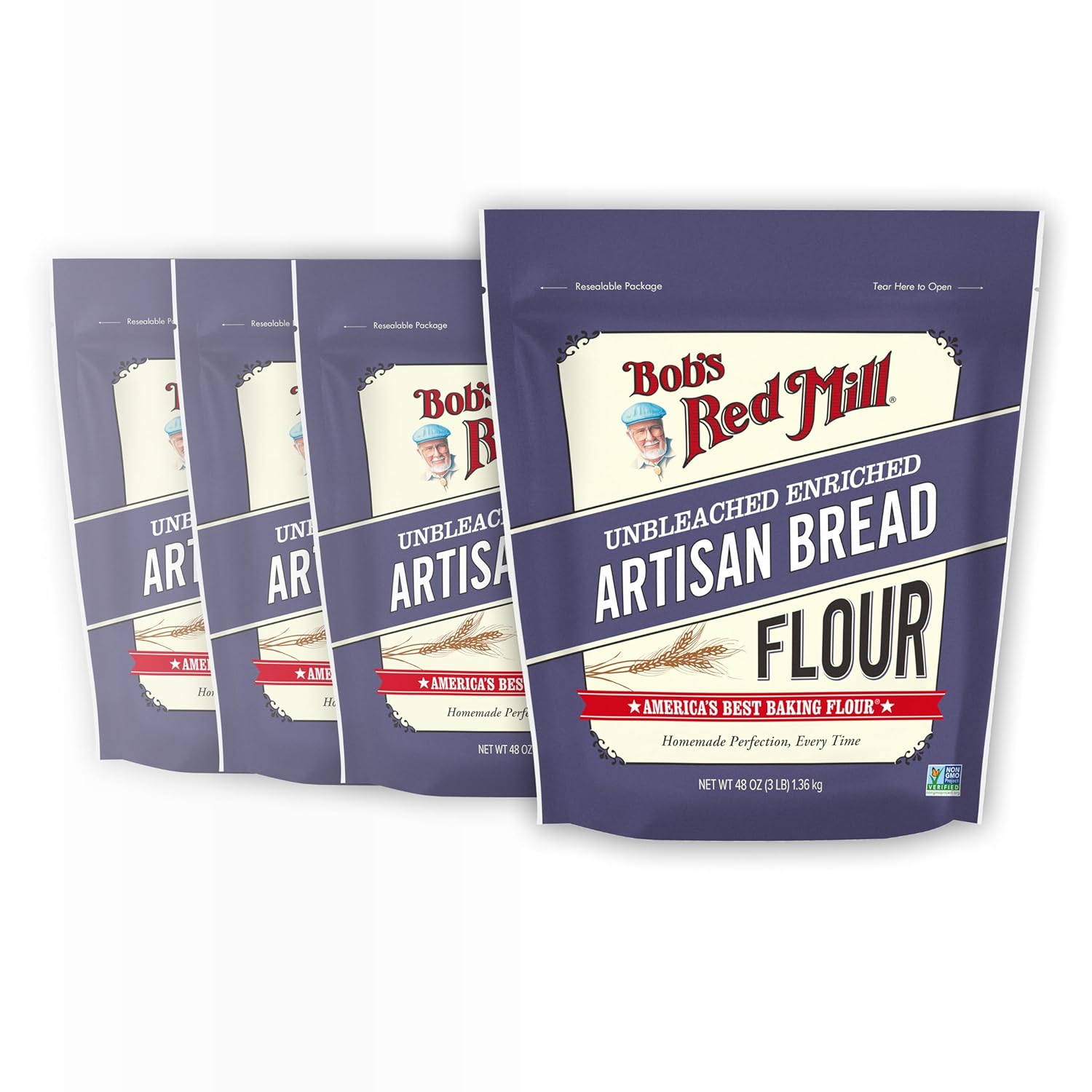Bob's-Red-Mill-Artisan-Bread-Flour,-3-Pound-(Pack-of-4)---470