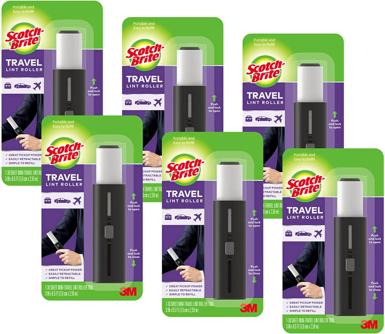 Scotch-Brite-Mini-Travel-Lint-Roller,-Works-Great-On-Pet-Hair,-1867