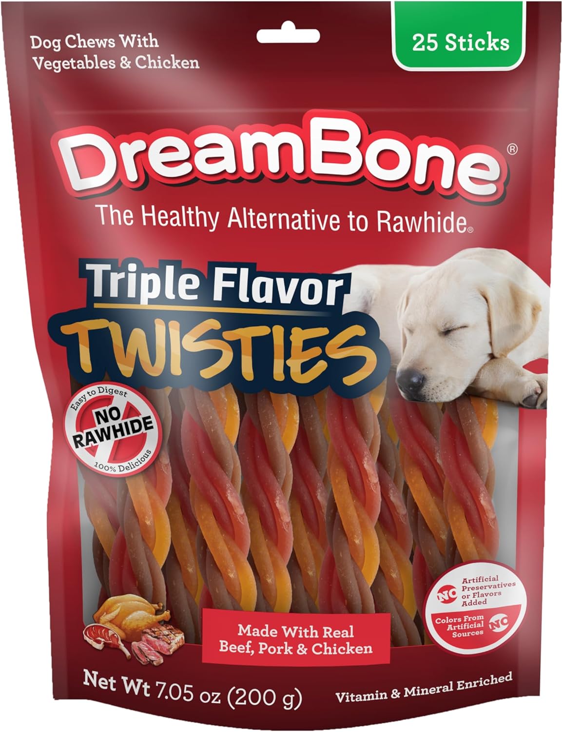 Dreambone-Triple-Flavor-Twisties,-25-Count,-Rawhide-Free-Dog-Chews-Made-with-Beef,-2929