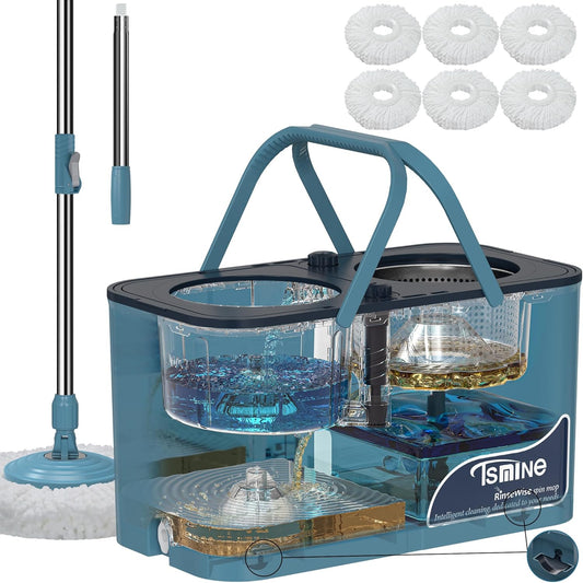 Spin-Mop-and-Bucket,Mop-Bucket-with-Separates-Dirty-and-Clean-3715