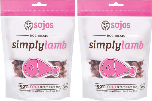 Sojos-Simply-Lamb-Raw-Freeze-Dried-Grain-Free-Dog-Treats,-4-Ounce-each-of-459