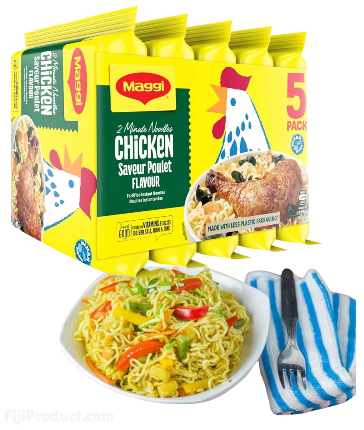 Fideos-Maggi-instantáneos-de-2-minutos---Sabor-de-pollo--con-24