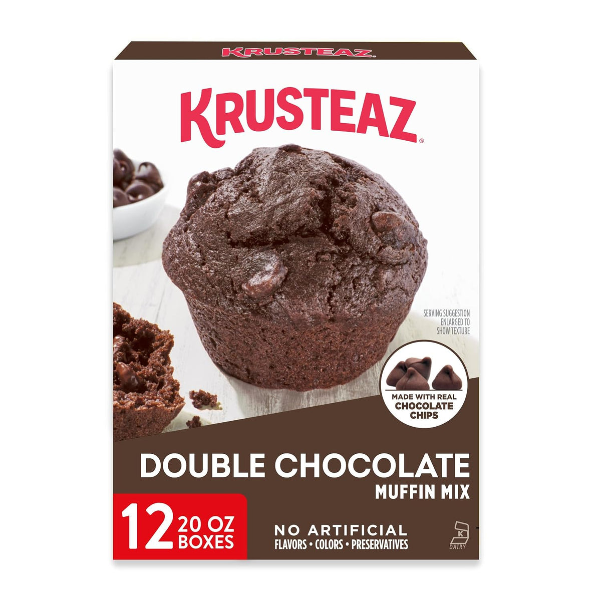 Krusteaz-Double-Chocolate-Muffin-Mix,-Made-with-Real-Chocolate-Chips,-108