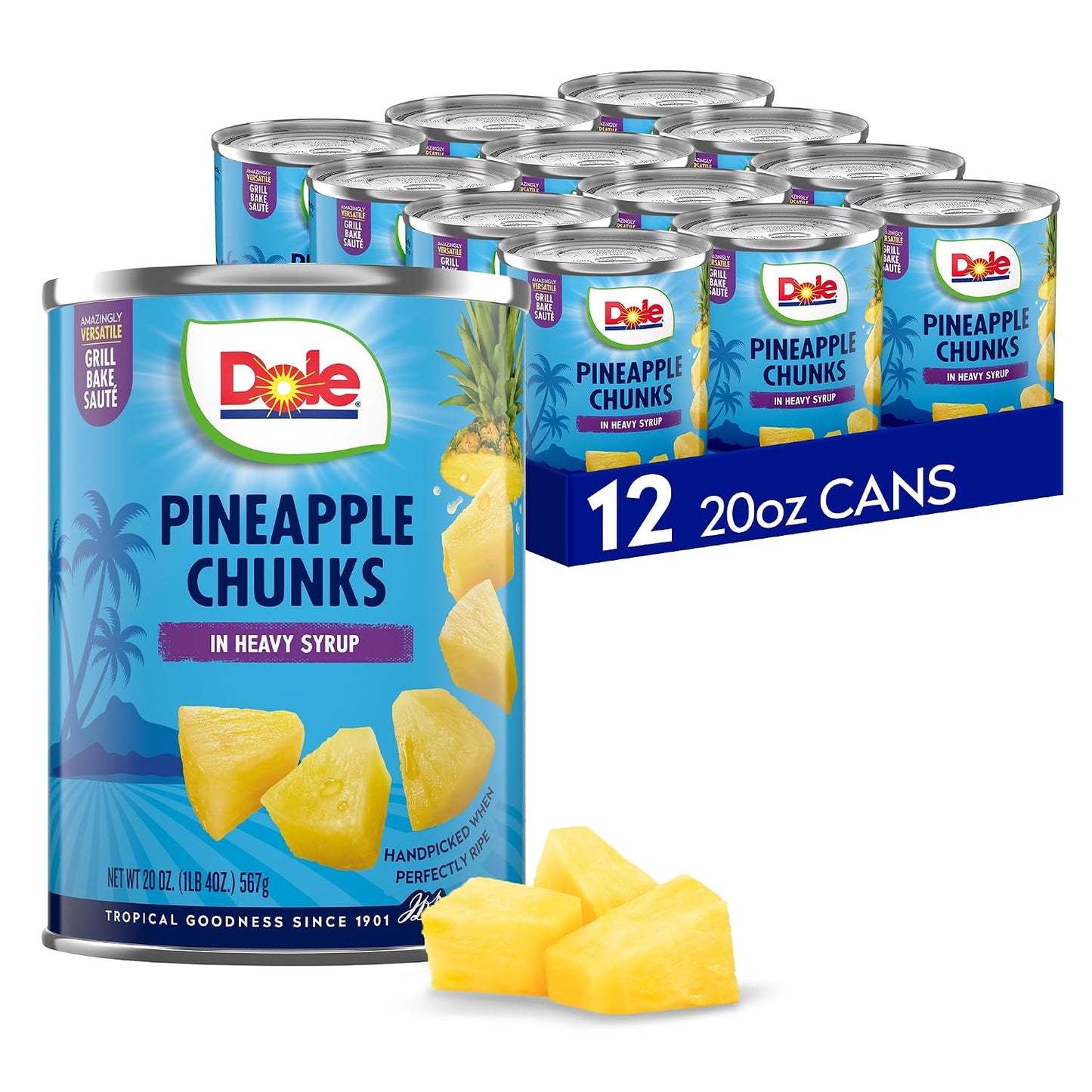 Dole-Pineapple-Chunks,-20-oz-Can,-12-Pack-----------135