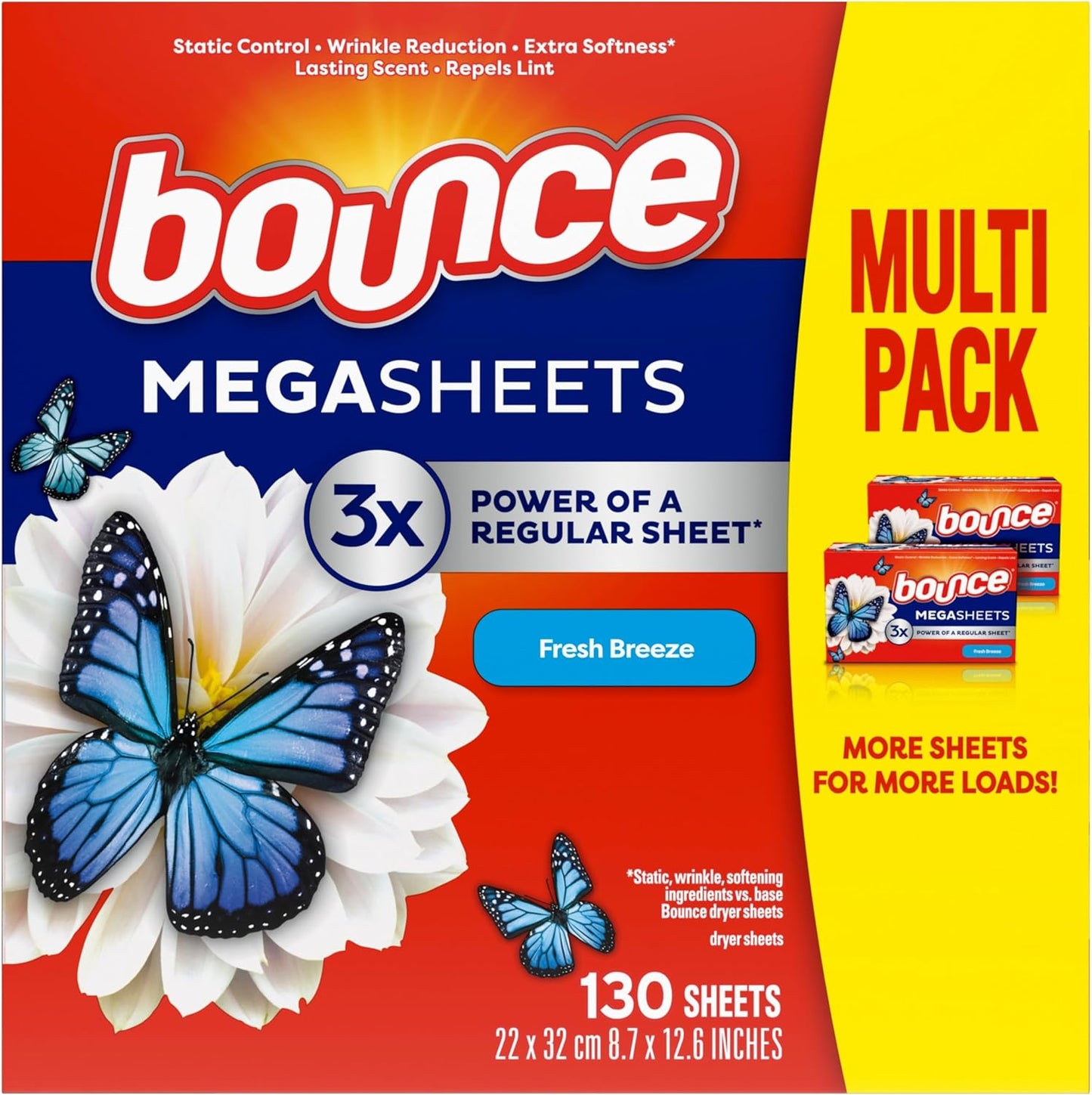 Bounce-Mega-Dryer-Sheets,-Fresh-Breeze,-130-Count-(Packaging-May-3906