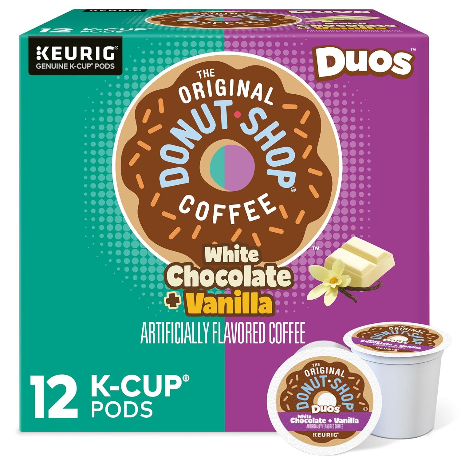 The-Original-Donut-Shop-Duos-White-Chocolate-+-Vainilla,-cápsulas-Keurig-una2030