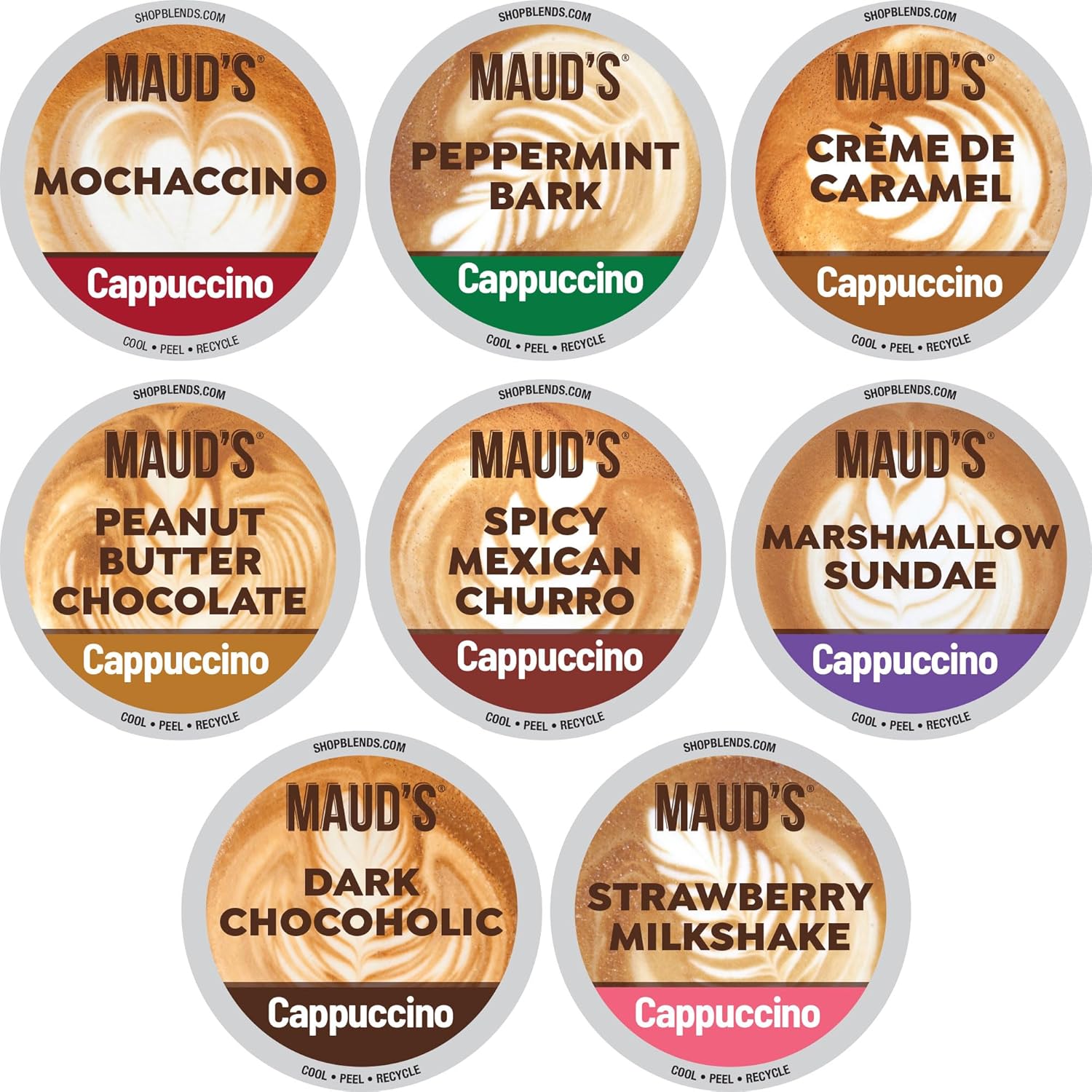 Maud's-Cappuccino---Paquete-variado-de-cápsulas-de-café,-56-unidades,-sabores2573