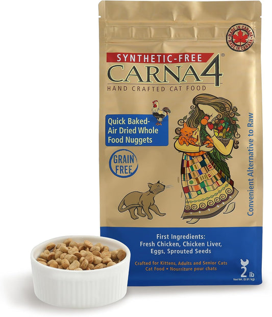 CARNA4-Air-Dried-Cat-Food,-Chicken-Recipe,-Quick-Baked-Whole-Food-Nutrition-with-606