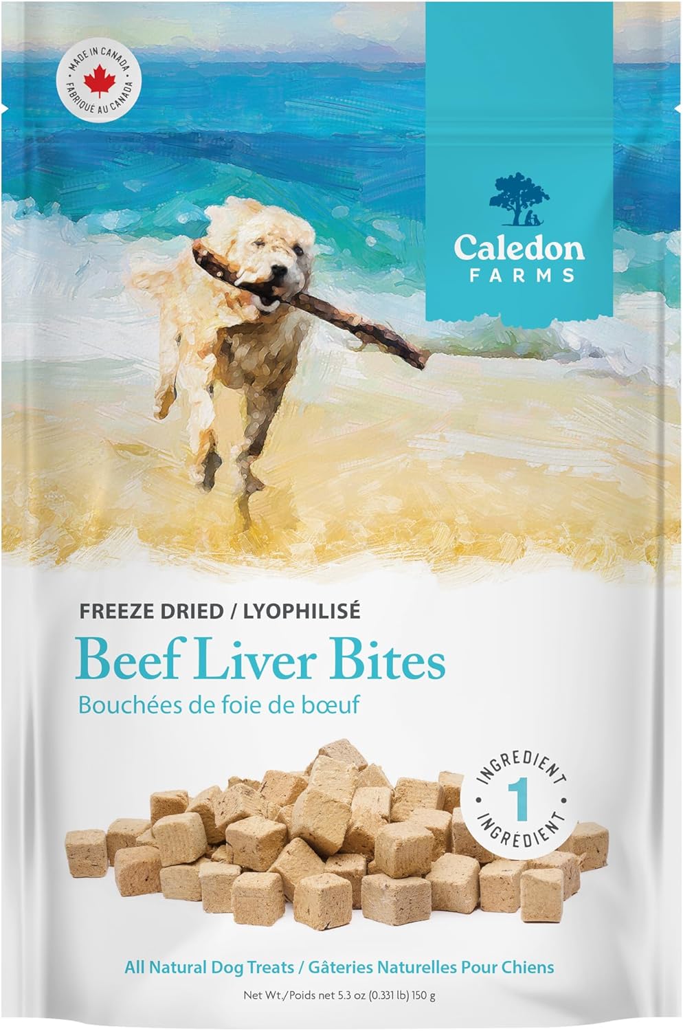 Caledon-Farms-Freeze-Dried-Beef-Liver-Bites-Dog-Treats,-150-Grams/5.3OZ--2842