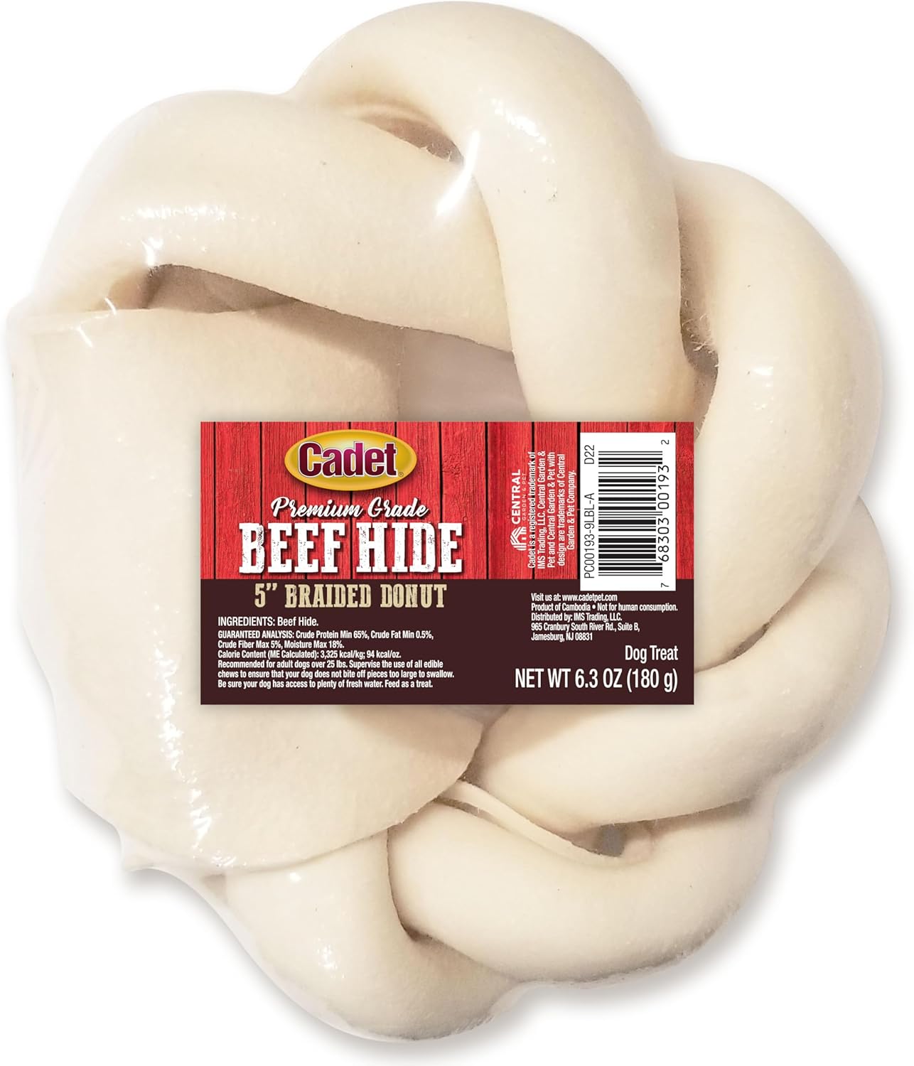 Cadet-Premium-Grade-Beef-Hide-for-Dogs,-Long-Lasting-Rawhide-Donut-Single-905