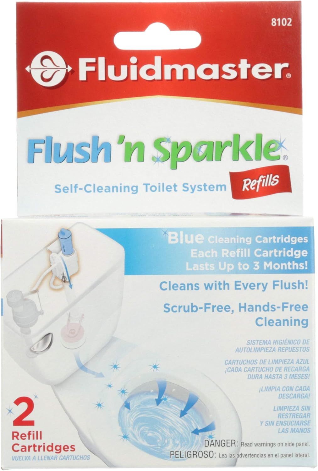 Fluidmaster-8102P8-Flush-'n-Sparkle-Automatic-Toilet-Bowl-Cleaning-System-Refills,-Blue-2-Pack,-Upgraded-Version-825