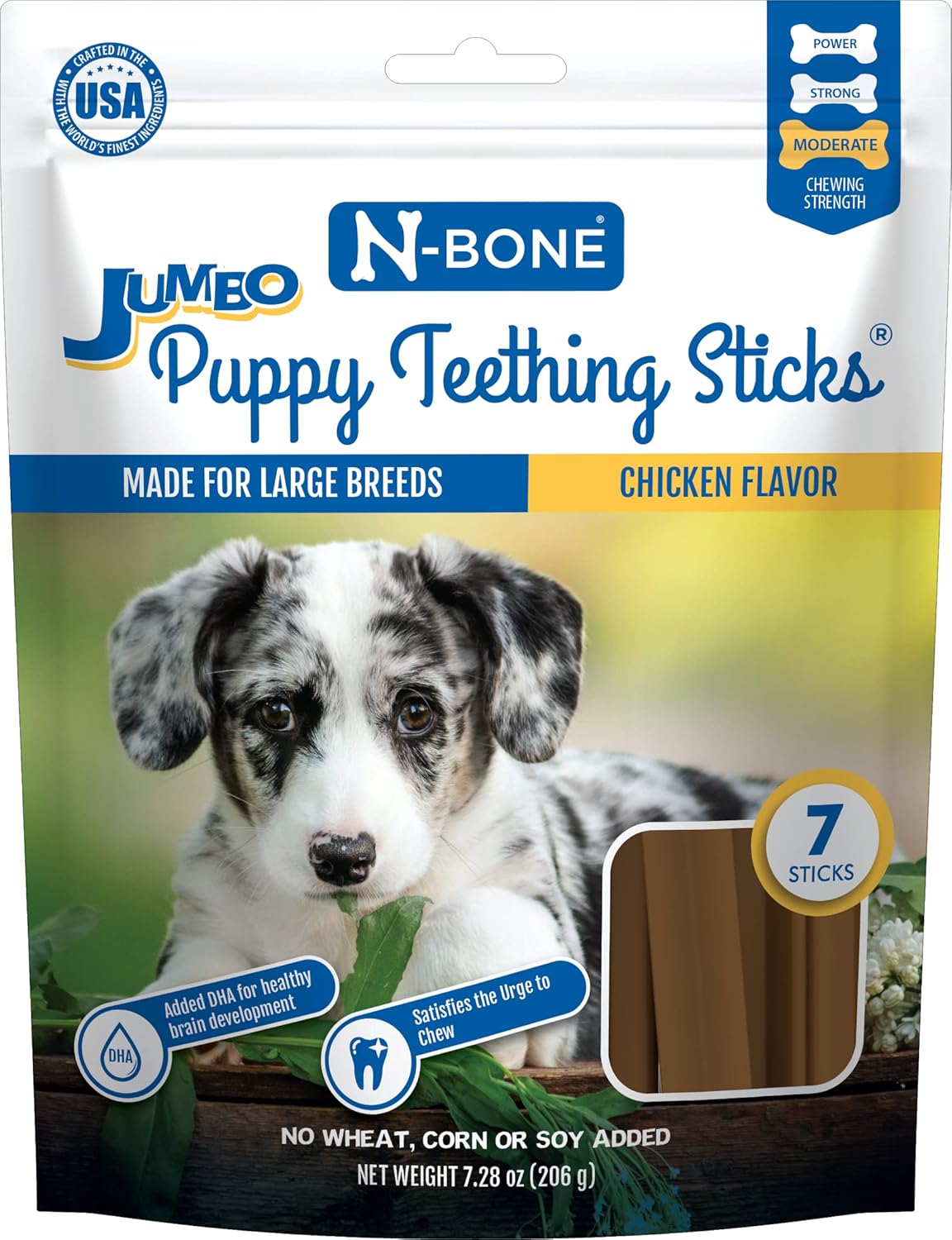 Jumbo-Puppy-Teething-Sticks-Chicken-Flavor-Dog-Treats,-3550
