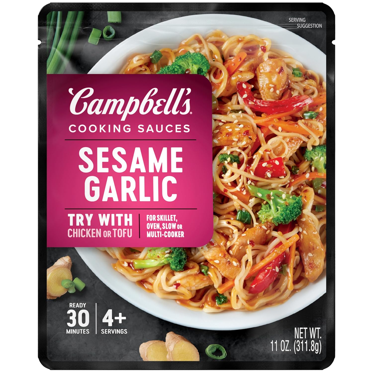 Campbell's-Cooking-Sauces,-Sesame-Garlic,-11-3407