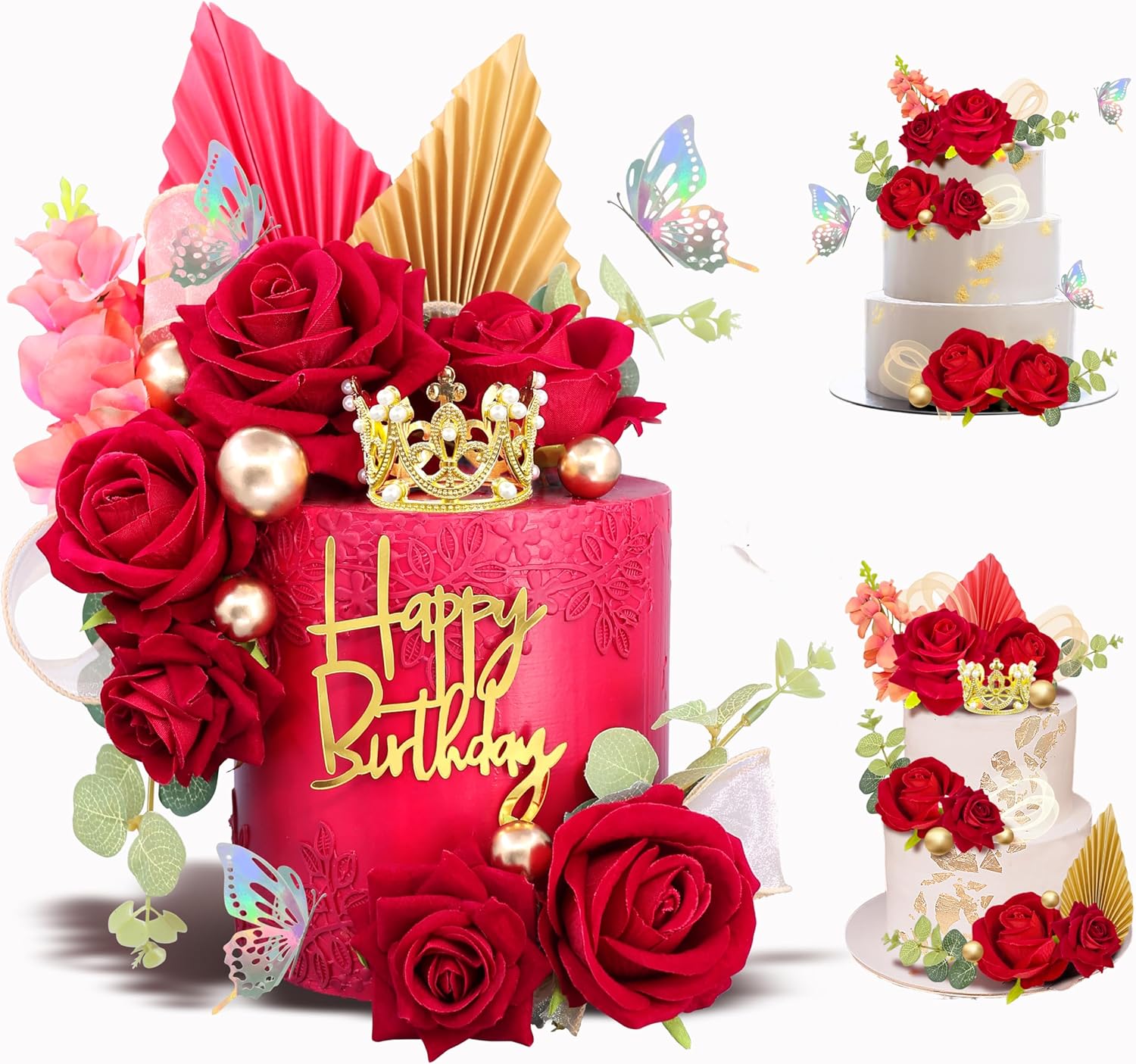 24CS-Boho-Cake-Topper-Flower-Red-Cake-1658