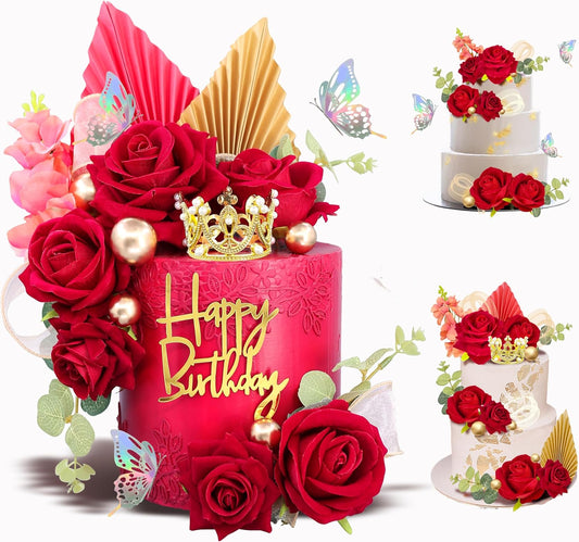 24CS-Boho-Cake-Topper-Flower-Red-Cake-1658