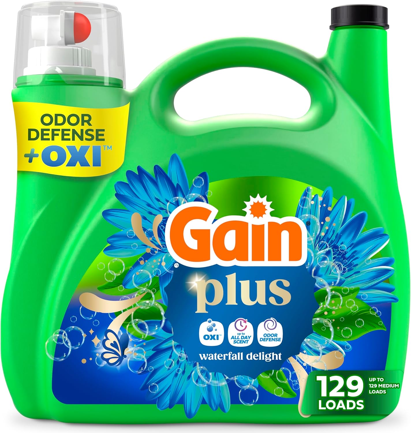 Gain-Plus-Liquid-Laundry-Detergent,-Cleaner,-Fresher,-Now-with-Oxi,-Waterfall-Delight-1144