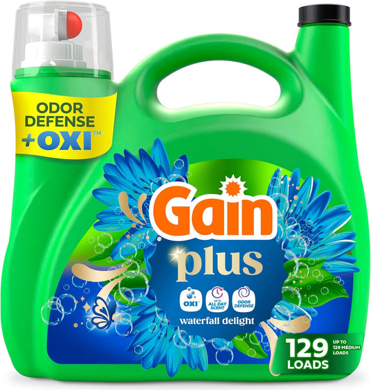 Gain-Plus-Liquid-Laundry-Detergent,-Cleaner,-Fresher,-Now-with-Oxi,-Waterfall-Delight-1144