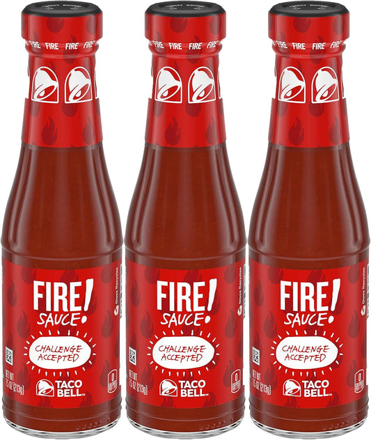 Taco-Bell-Fire-Sauce-Glass-Bottle,-887