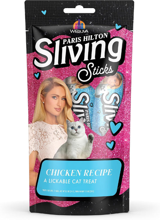 Weruva-Paris-Hilton-Pamper-Like-Paris-Sliving-Sticks,-Chicken,-0.5oz-Lickable-Cat-Treats,-Pack-288