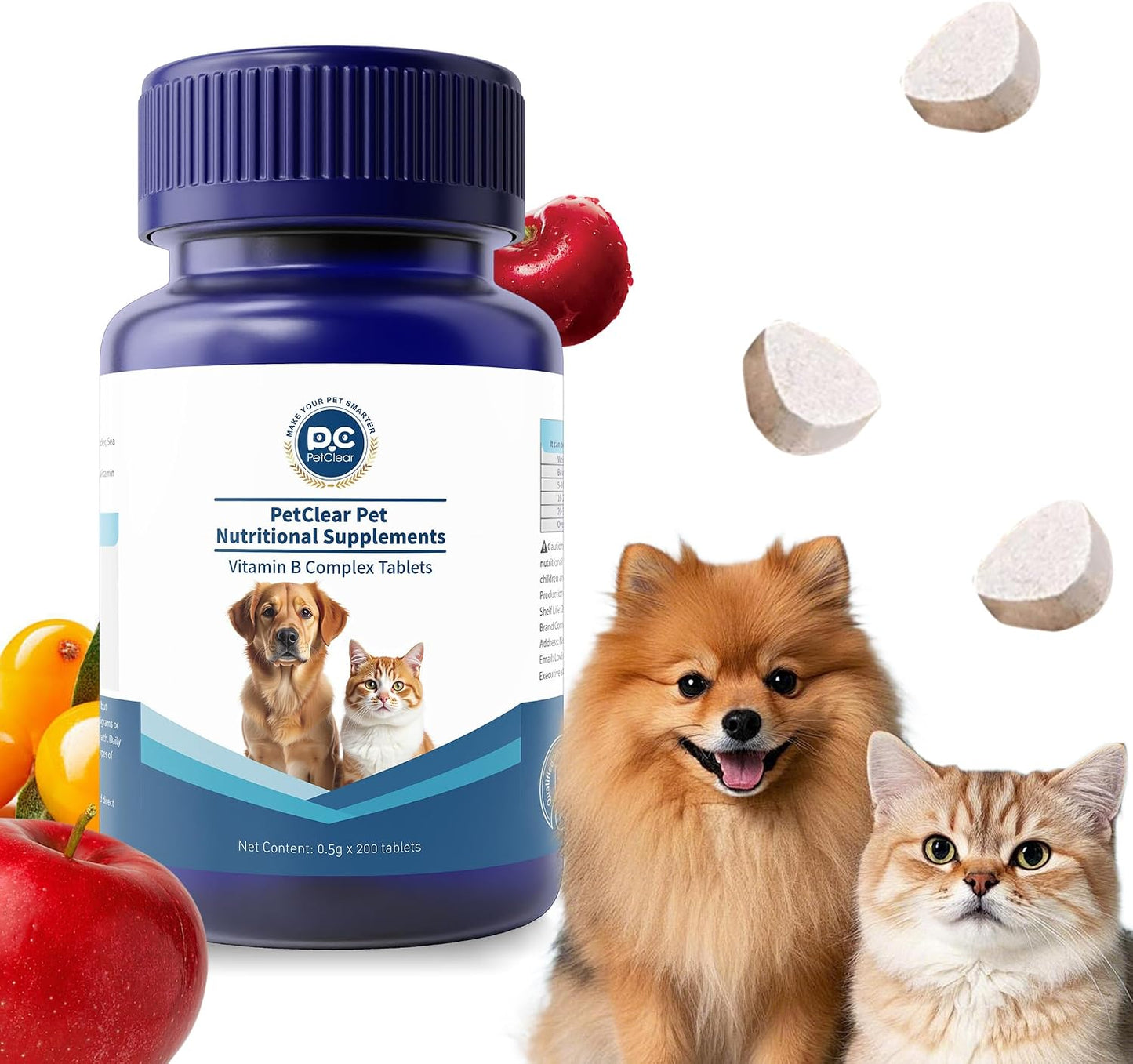 Vitamin-B-for-Dogs,-200-Tablets,-Vitamin-B-Complex-Contains-B12,-B1,-B2,-420