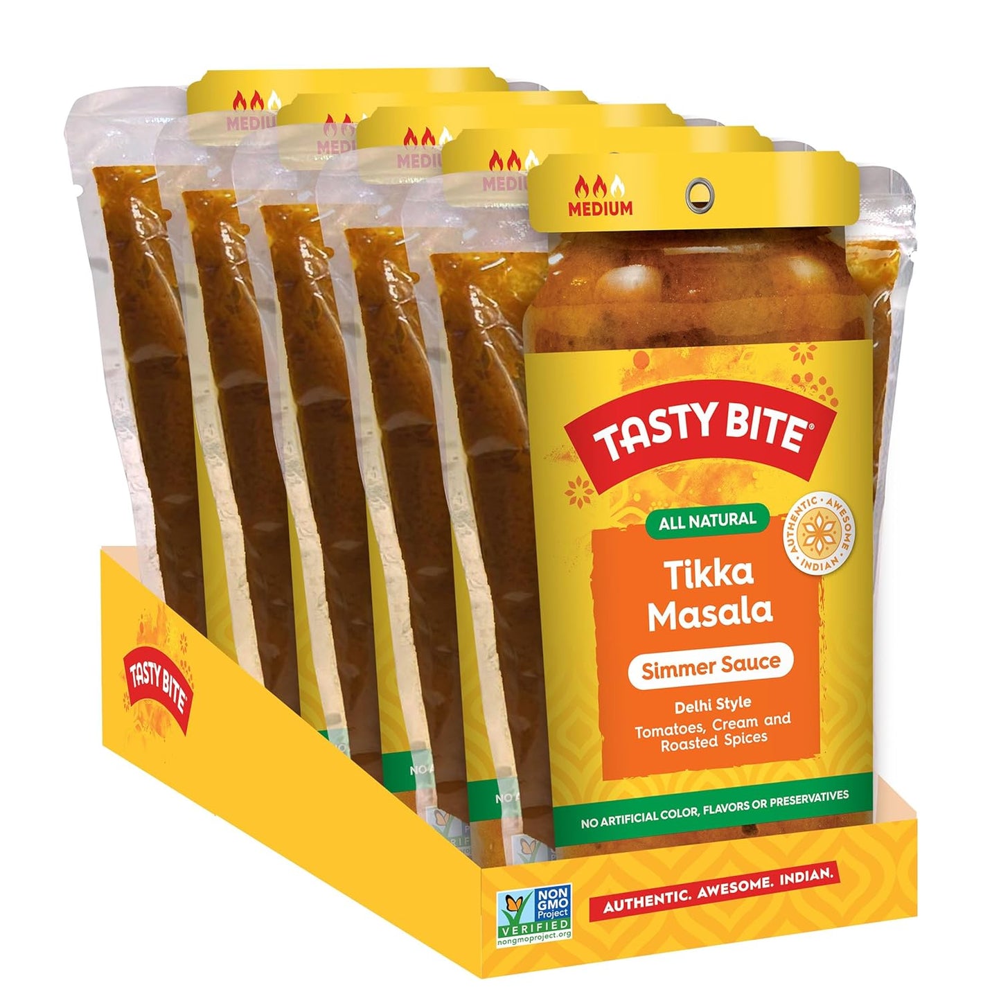 Tasty-Bite-Delhi-Style-Tikka-Masala-Simmer-Sauce,-7-Ounce-5-Pack,-46115-Servings-1413