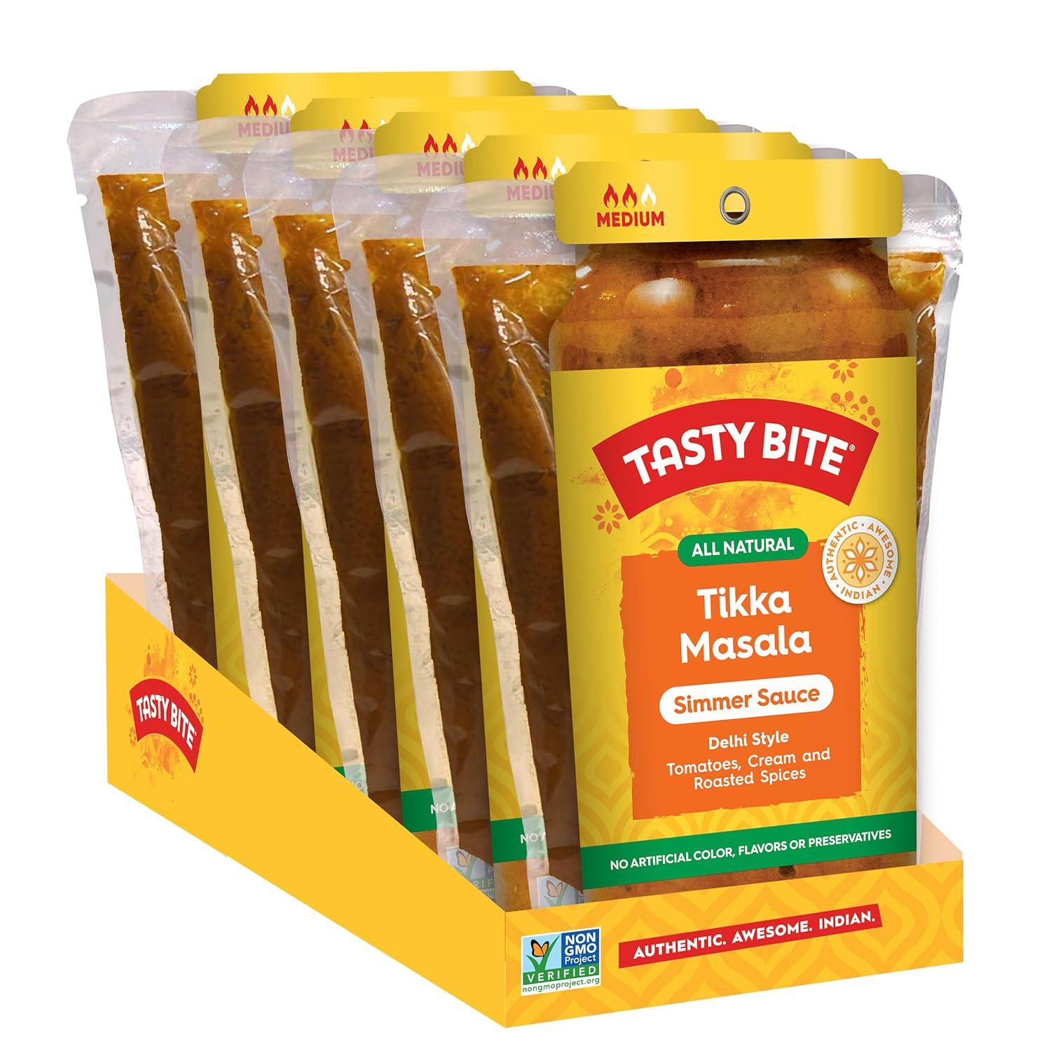 Tasty-Bite-Delhi-Style-Tikka-Masala-Simmer-Sauce,-7-Ounce-5-Pack,-46115-Servings-1413