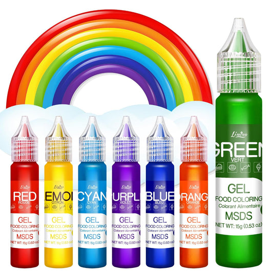Gel-Food-Coloring---Rainbow-Edible-Gel-Food-Color-Dye-for-Baking,-Decorating,-Icing,-465