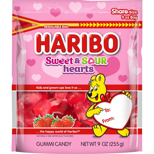 HARIBO-Gummi-Candy,-Sweet-&-Sour-Strawberry-Hearts-2606