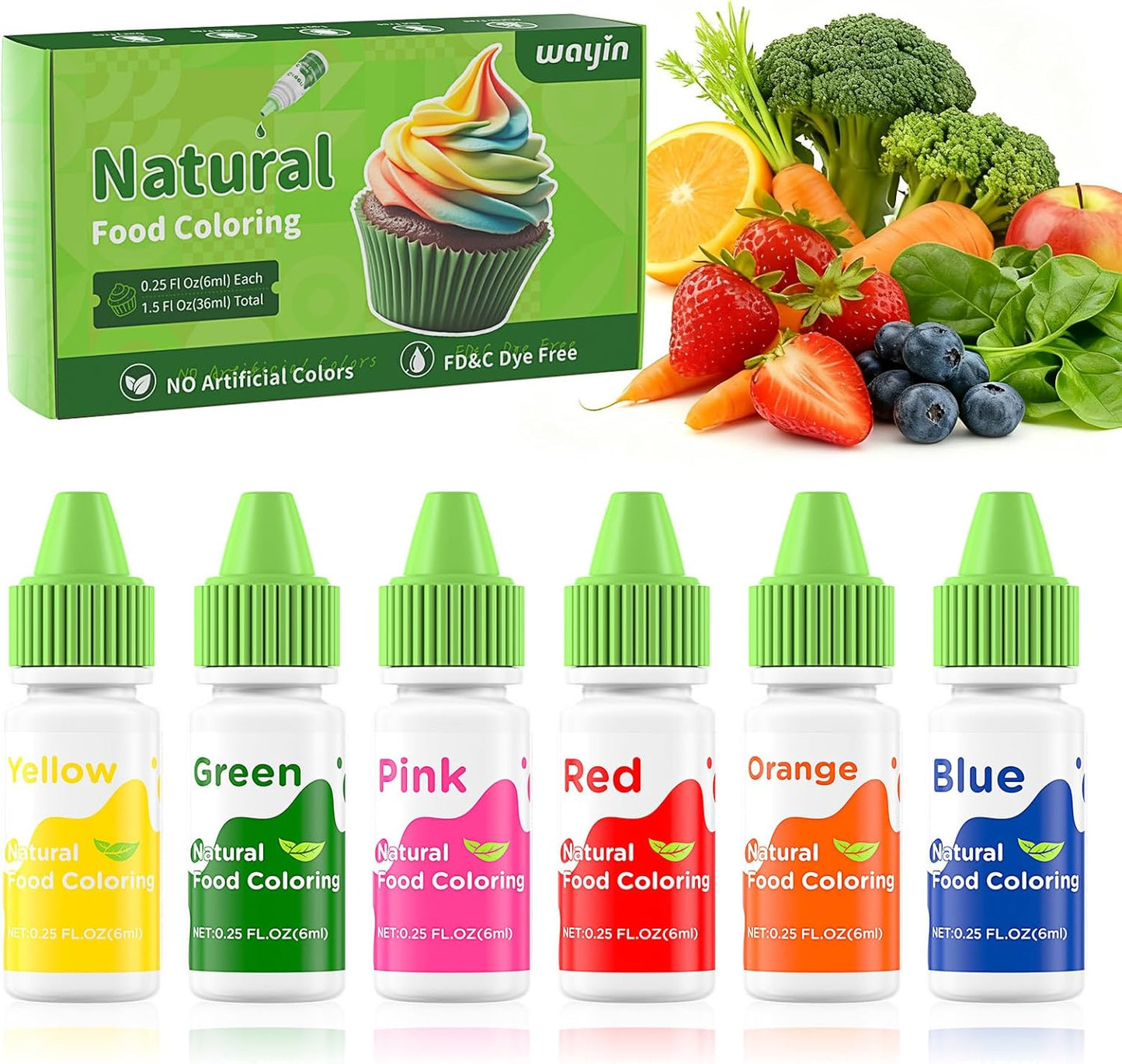 Natural-Food-Coloring-Liquid-Set---6-Vibrant-Color-Food-Grade-------2123