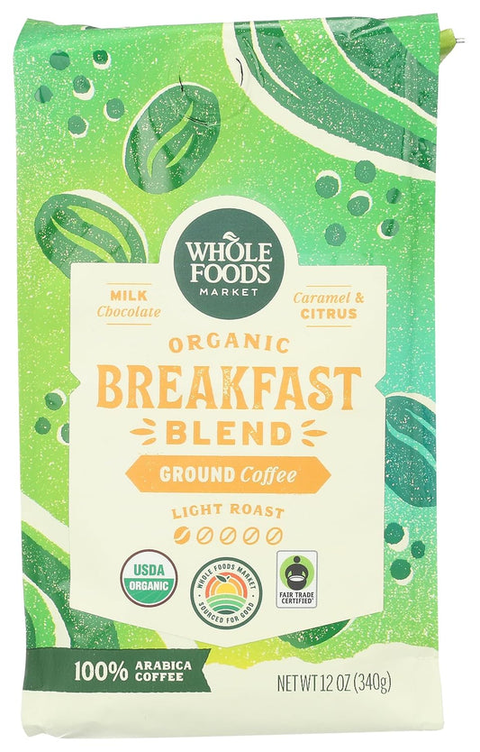 Whole-Foods-Market,-Organic-Breakfast-Blend-Ground-Coffee,-Light-Roast,-Milk-Chocolate,-Caramel-2835