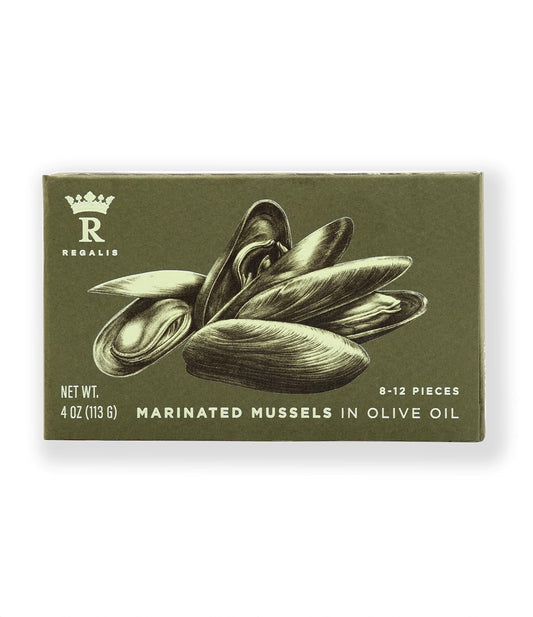 Regalis-Foods,-Mussels-Marinated-In-Olive-Oil,-4-Ounce---------152