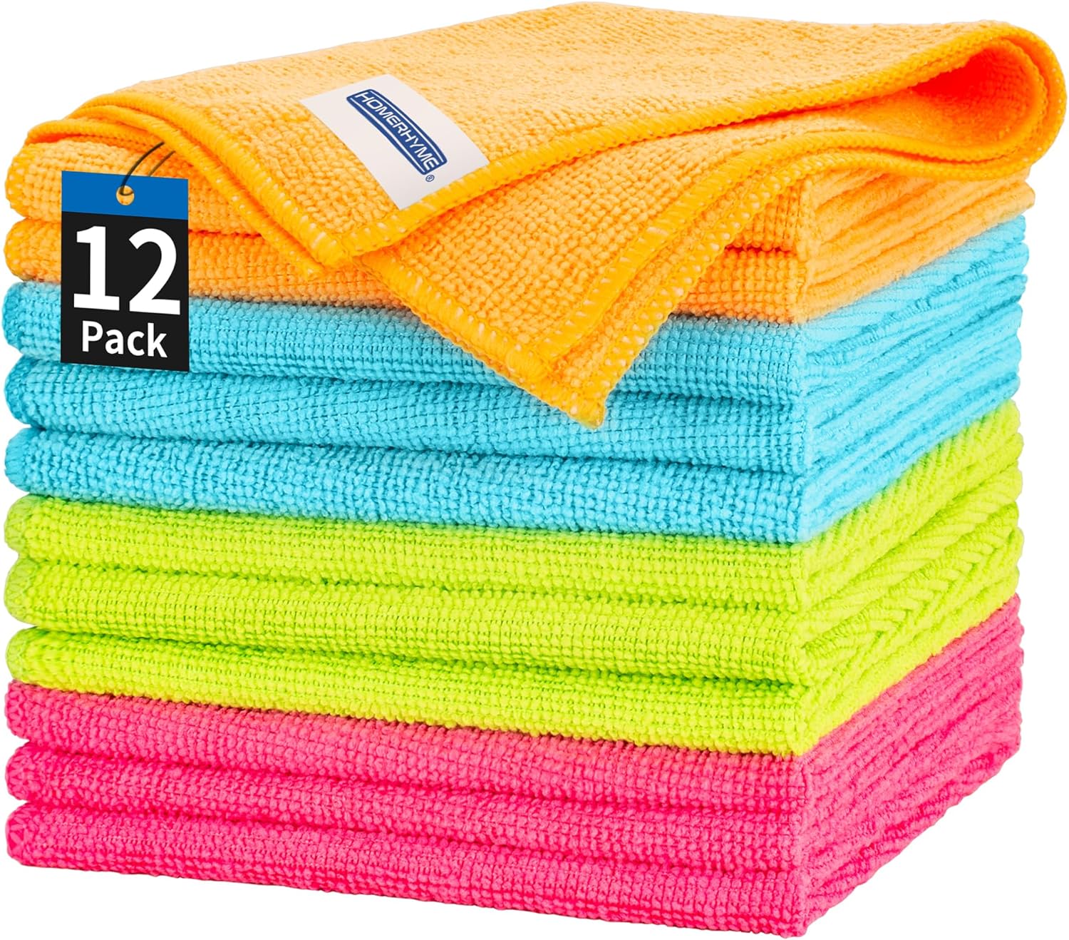 HOMERHYME-Microfiber-Cleaning-Cloth,-12-Pack-Cleaning-Rags,-12"-x-4502