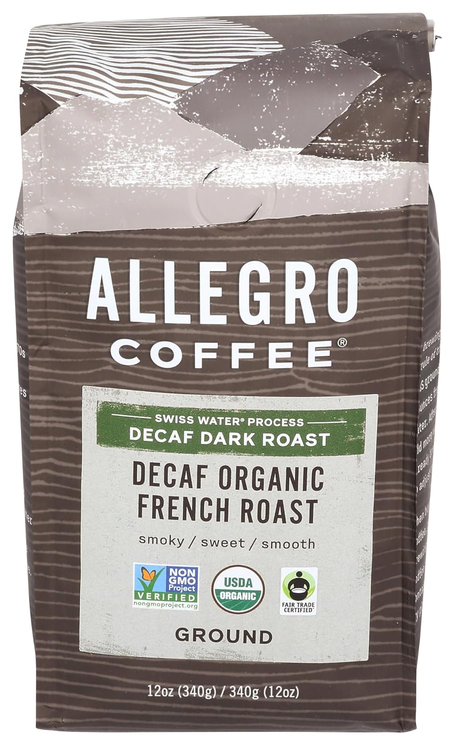 Allegro-Coffee-Café-molido-tostado-francés-orgánico-descafeinado,-12-onzas-(paquete-1)2797