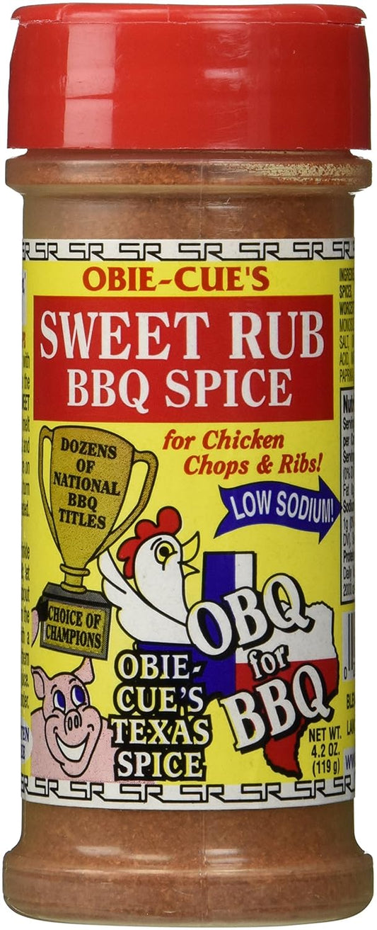 Obie-Cue's-Sweet-Rub-BBQ-Spice-para-pollo,-chuletas-y-costillas-onzas)-88