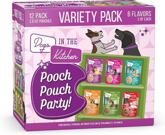 Weruva-Dogs-in-The-Kitchen,-Variety-Pack,-Pooch-Pouch-Party!,-Wet-Dog-Food,-2336