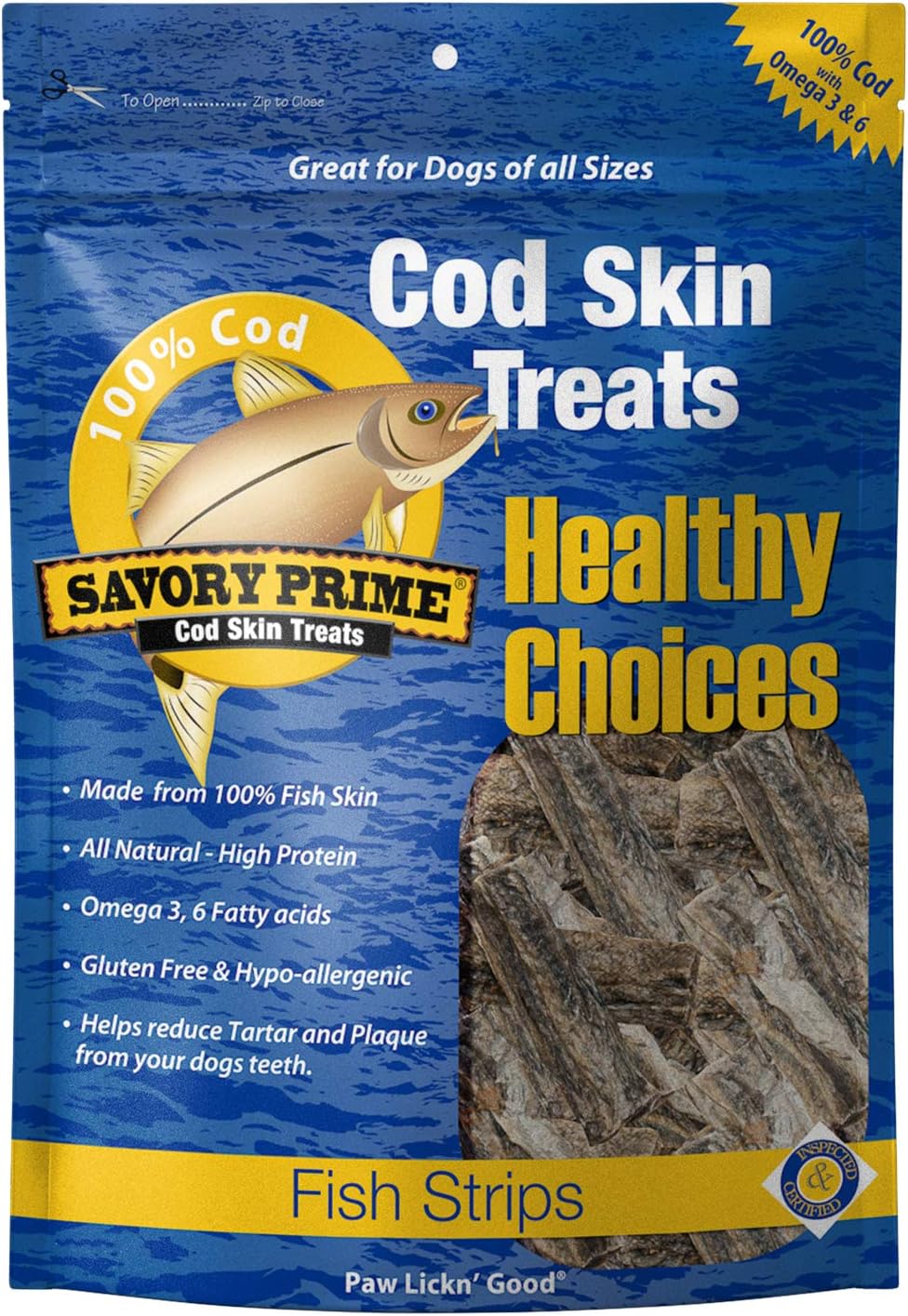 Savory-Prime-Cod-Skin-Fish-Strips,-8-Ounce-(49662008),-All-Breed-Sizes--2143