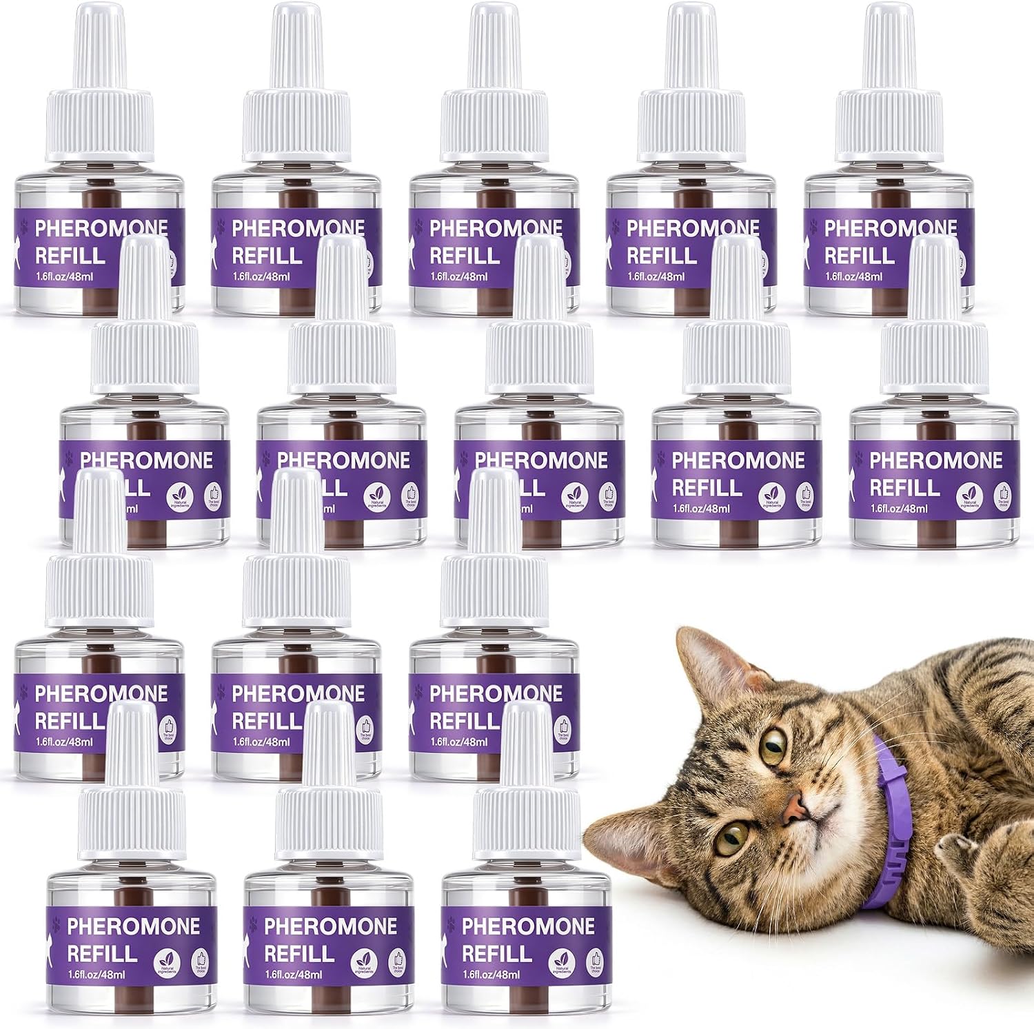 16-Pack-Cat-Calming-Diffuser-Refills-Bulk-Multicat-Pheromones-Calming-Diffuser-Refill-for-473