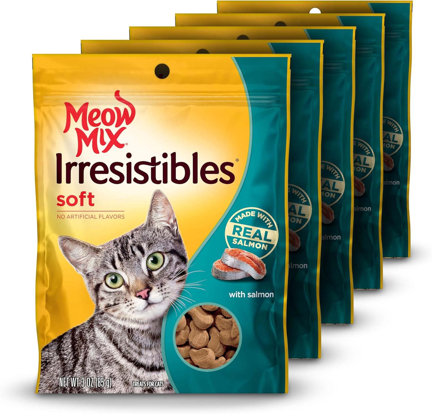 Irresistibles-Soft-Cat-Treats,-Salmon,-3-Ounce-(Pack-5)-3