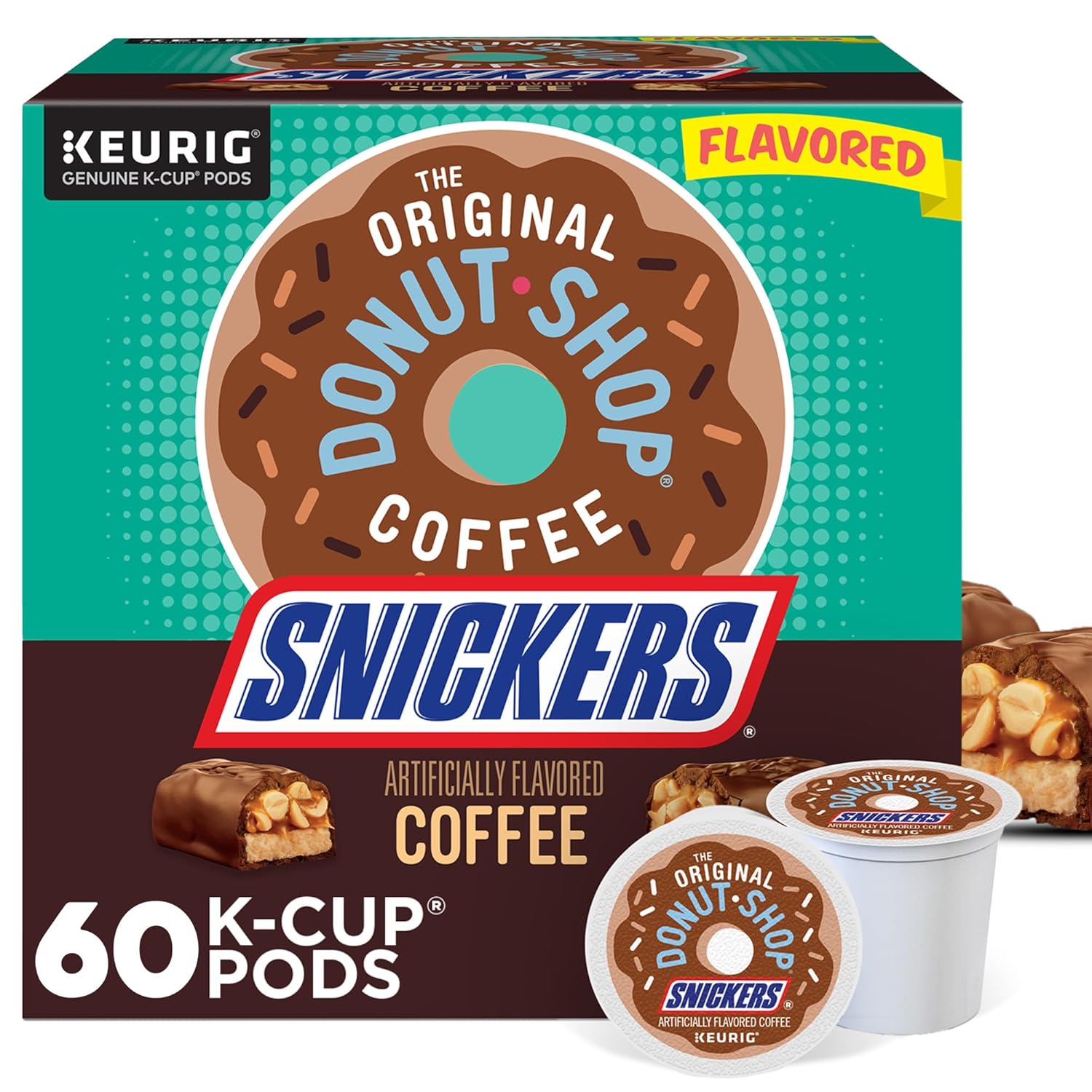 The-Original-Donut-Shop-Snickers-Coffee,-Keurig-Single-Serve-K-Cup-Pods,-Flavored-Coffee,-2784