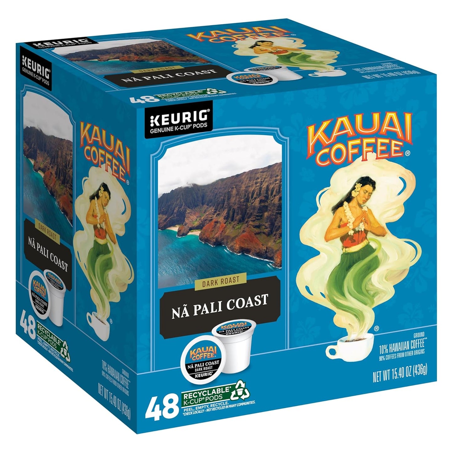 Kauai-Coffee-Cápsulas-K-Cup-para-cafeteras-Keurig-–-Café-arábica,-0.1-–3100