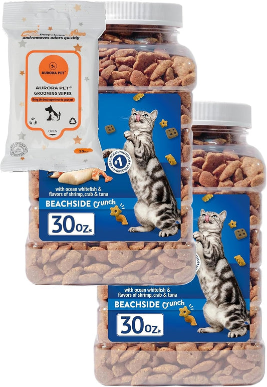 Aurora-Pet-Bundle-Set--2-Beachside-Crunchy-Cat-Treats-(30-oz-Each)-with-AuroraPet-Wipes-15