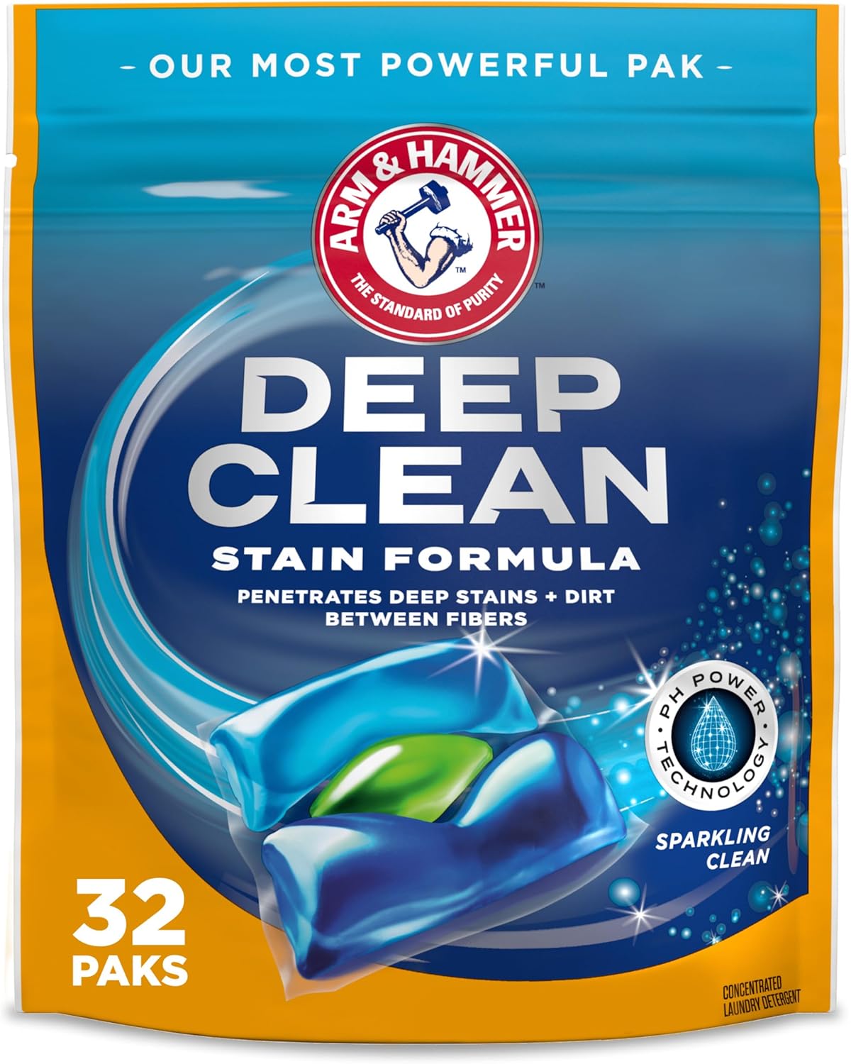 ARM-&-HAMMER-Deep-Clean-Stain-Formula-Laundry-Detergent-Power-Paks,-Sparkling-1034