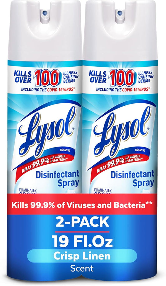 Lysol-Espray-desinfectante,-lino-crujiente,-19-oz.-(Paquete-de-2),-5759