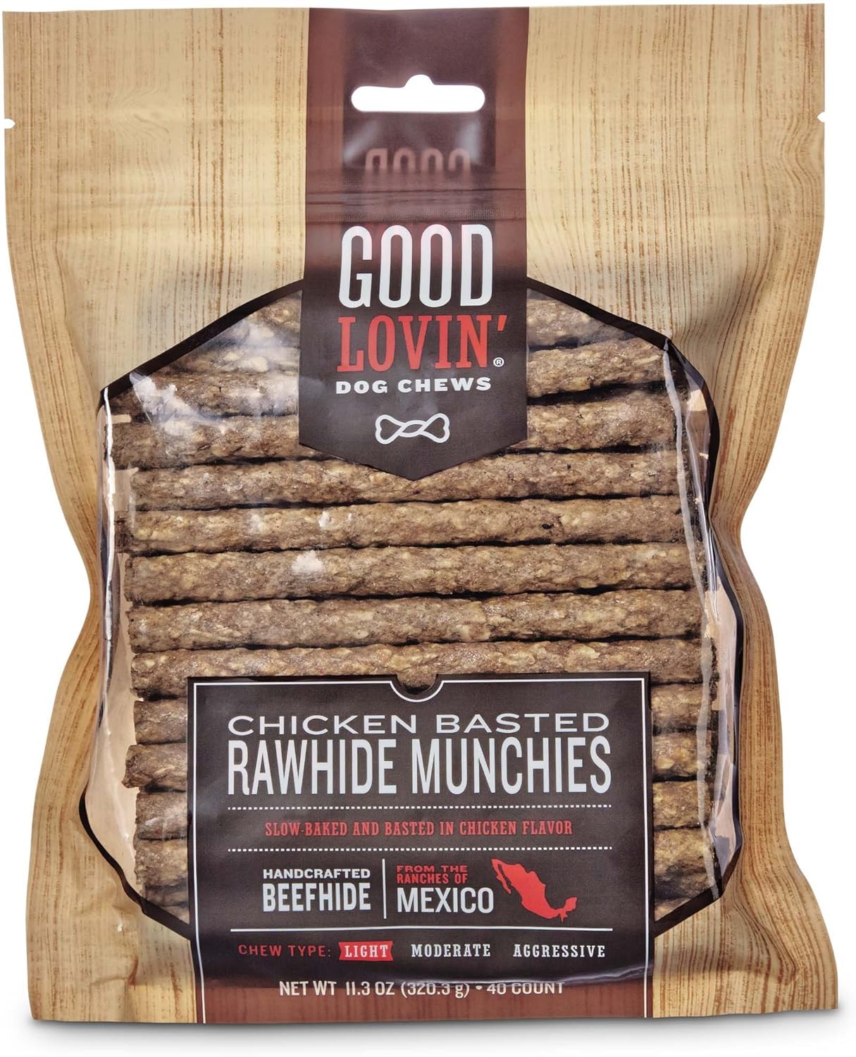 Good-Lovin'-Chicken-Basted-Rawhide-Munchie-Dog-Chews,-Pack-of-40,-OZ-806
