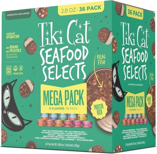 Tiki-Cat-Wet-Cat-Food-Mega-Pack,-Seafood-Selects,-2.8-oz-Can-(36-1727