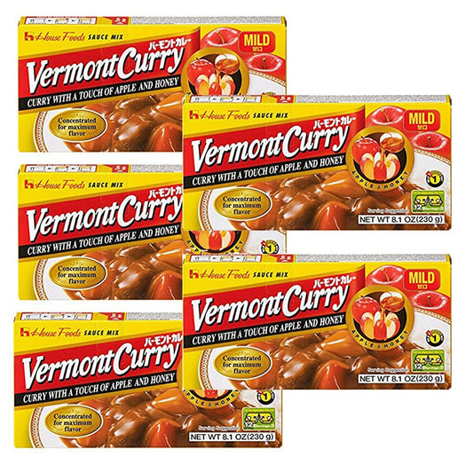 [-5-Packs-]-House-Foods-Vermont-Curry-Mild-8.11-Oz-(230g)-216