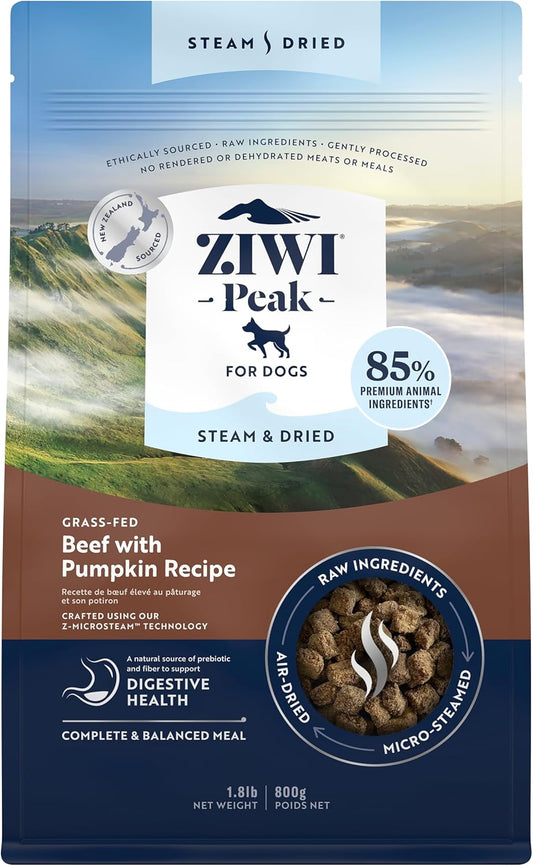 ZIWI-Peak-Steam-&-Dried-Dog-Food---Grass-fed-Beef-w/Pumpkin---High-2030