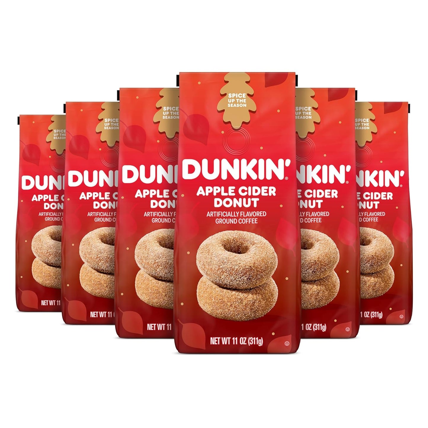 Dunkin'-Apple-Cider-Donut-Café-molido-con-sabor-artificial,-bolsas-de-onzas363
