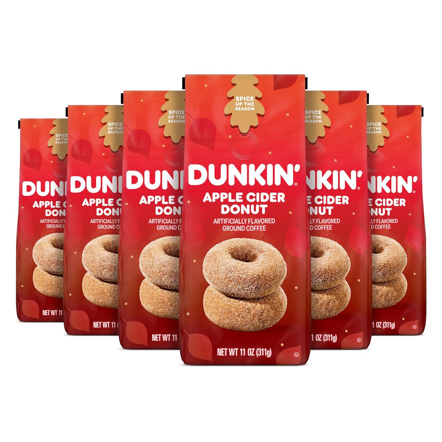 Dunkin'-Apple-Cider-Donut-Café-molido-con-sabor-artificial,-bolsas-de-onzas363