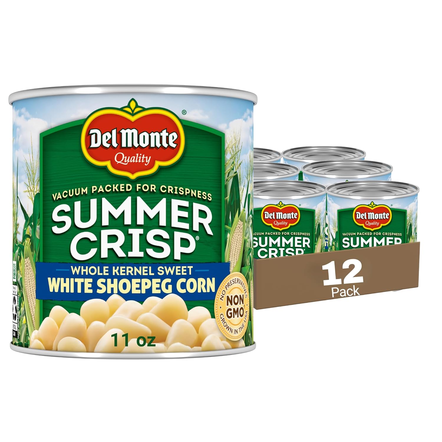 Del-Monte-Summer-Crisp-White-Shoepeg-Maíz,-lata-de-767
